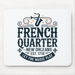 Bourbon Street French Quarter New Orleans Mardi Gr Mouse Mat
