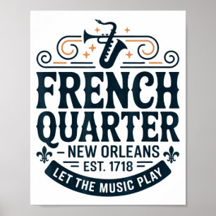 Bourbon Street French Quarter New Orleans Mardi Gr Poster