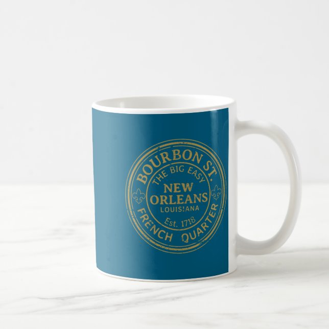 Bourbon Street New Orleans French Quarter Distress Coffee Mug (Right)