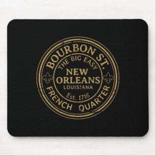 Bourbon Street New Orleans French Quarter Distress Mouse Mat