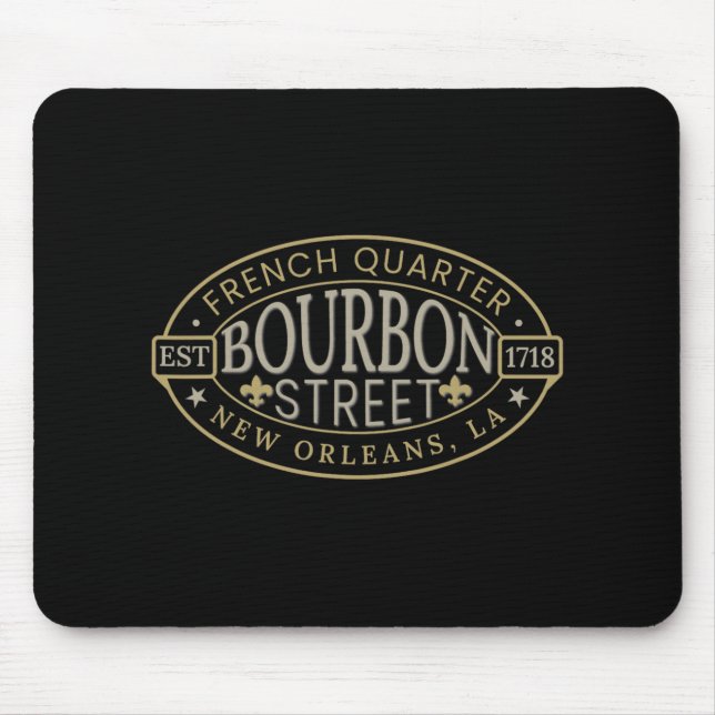 Bourbon Street New Orleans French Quarter Louisian Mouse Mat (Front)
