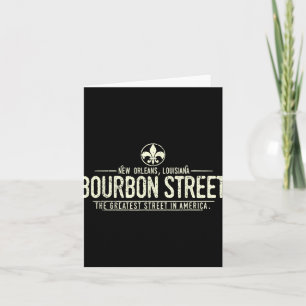 Bourbon Street New Orleans Louisiana Distressed Card