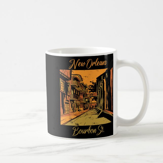 Bourbon Street New Orleans Souvenir Louisiana Mard Coffee Mug (Right)