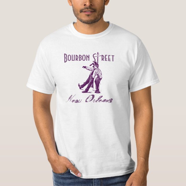 Bourbon Street NOLA New Orleans Classic Drunk Post T-Shirt (Front)