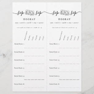 Bourbon Tasting Rating Scorecard Custom Letterhead
