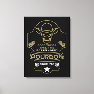 Bourbon Whiskey Art Canvas Print