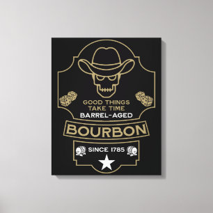 Bourbon Whiskey Art Canvas Print