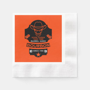 Bourbon Whiskey Art Napkin