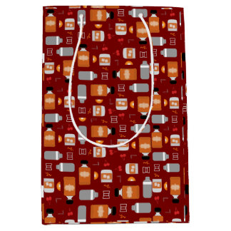 Bourbon Whiskey Pattern Medium Gift Bag