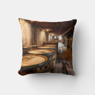 Bourbon Whiskey Rickhouse Throw Pillow 