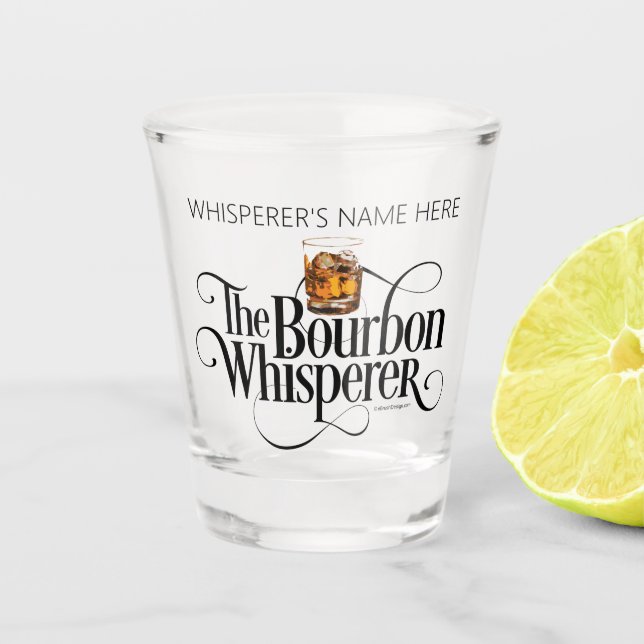 Bourbon Whisperer (personalised) Shot Glass (Front)