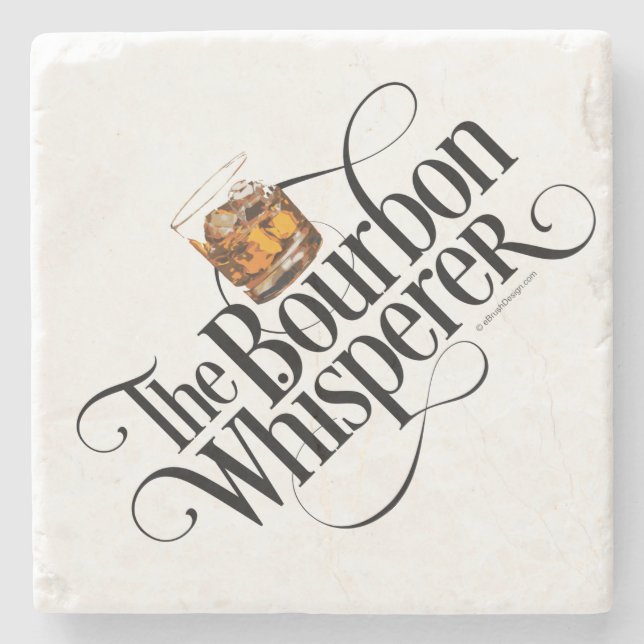 Bourbon Whisperer Stone Coaster (Front)