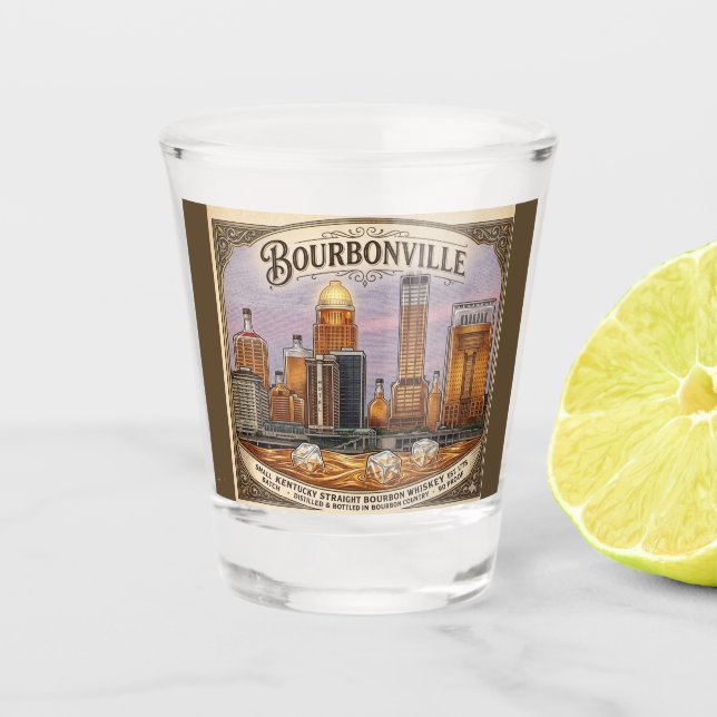 Bourbonville Shot Glass (Front)