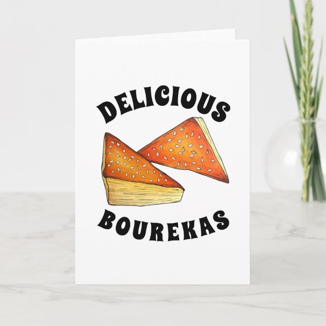 Bourekas Savory Pastry Israeli Food Jewish Cuisine Card (Front)