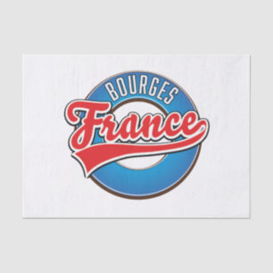 Bourges france vintage logo. tissue paper