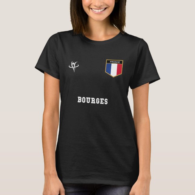 BOURGES France Vintage Sports T-Shirt (Front)
