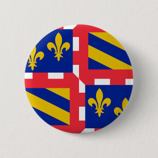Bourgogne (France) Flag 6 Cm Round Badge