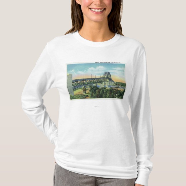 Bourne Bridge over Cape Cod Canal View T-Shirt (Front)
