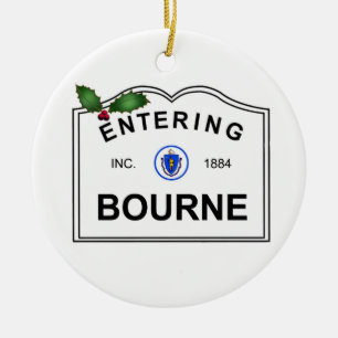 Bourne MA Ceramic Tree Decoration