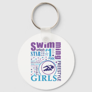 Bourne Swimming Key Ring