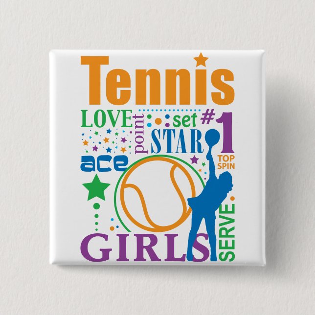 Bourne Tennis 15 Cm Square Badge (Front)