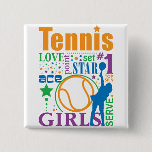 Bourne Tennis 15 Cm Square Badge