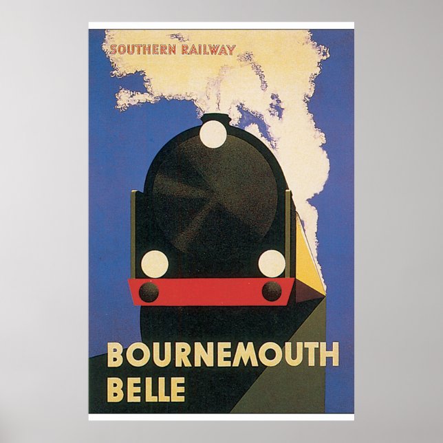 Bournemouth Belle Vintage Travel Poster (Front)