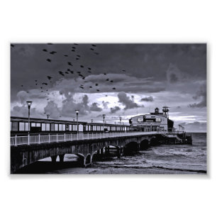 Bournemouth Pier And Beach Dorset England Photo Print