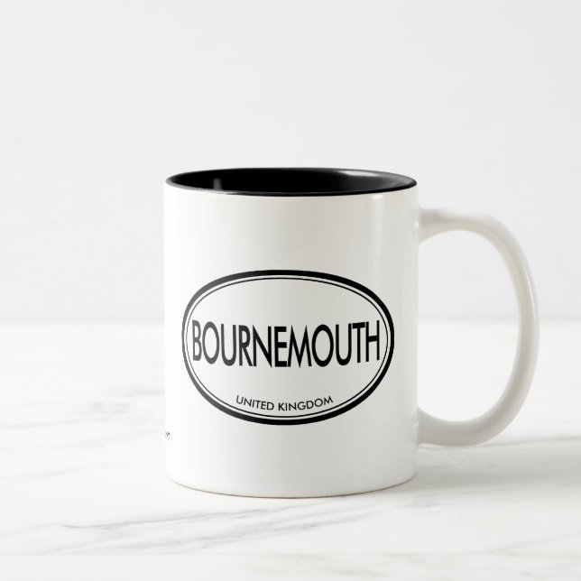 Bournemouth, United Kingdom Two-Tone Coffee Mug (Right)