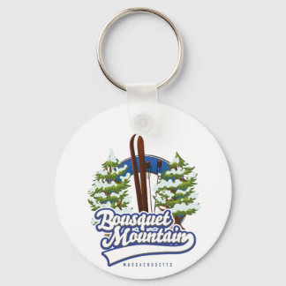 Bousquet Mountain Massachusetts Ski logo Key Ring