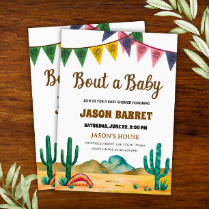 "'Bout a Baby" Southwestern Baby Shower Invitation