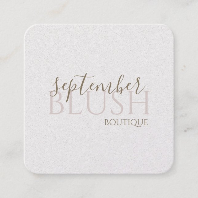 Boutique Blush  Square Business Card (Front)