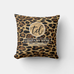 Boutique Branding Leopard Skin Beauty Industry Cushion
