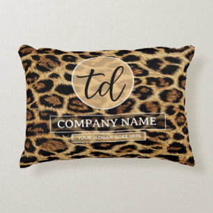 Boutique Branding Leopard Skin Beauty Industry Decorative Cushion
