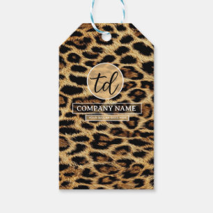 Boutique Branding Leopard Skin Beauty Industry Gift Tags