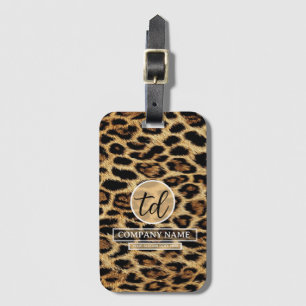 Boutique Branding Leopard Skin Beauty Industry Luggage Tag