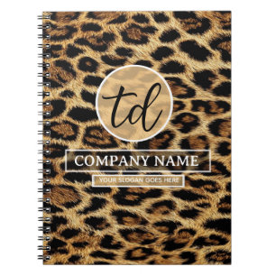 Boutique Branding Leopard Skin Beauty Industry Notebook