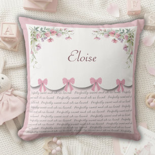 Boutique Chic and Pink Baby Girl Dream Nursery Cushion
