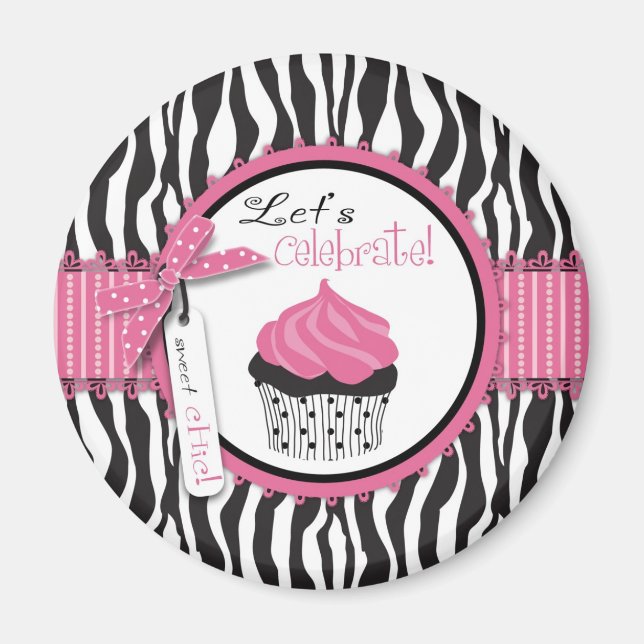 Boutique Chic Cupcakes Magnet (Front)