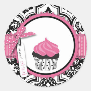 Boutique Chic Cupcakes Sticker_mbkemp Classic Round Sticker