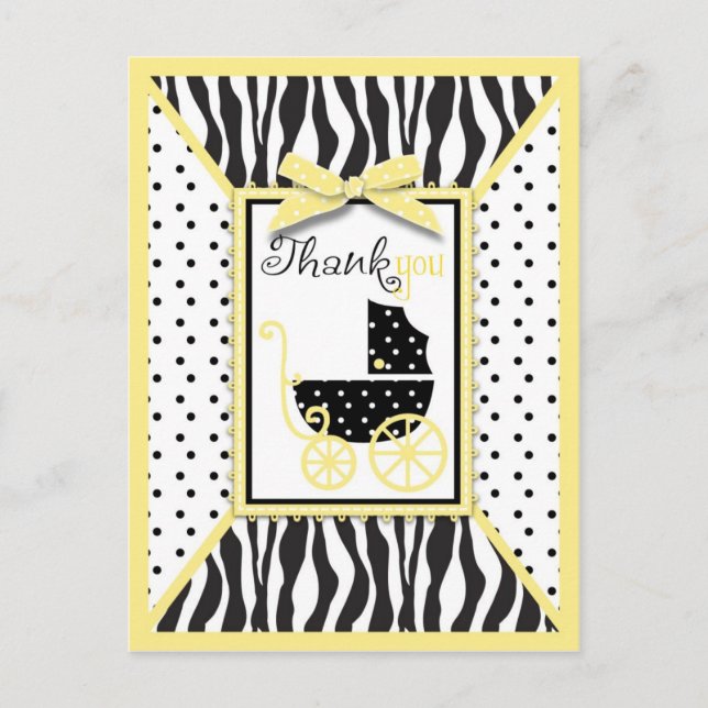 Boutique Chic TY Postcard Yellow (Front)