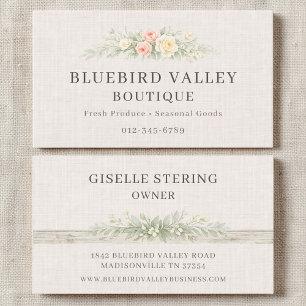 Boutique Country Shabby Chic Linen Business Card