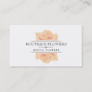 Boutique Flowers   Elegant, Classic Business Card
