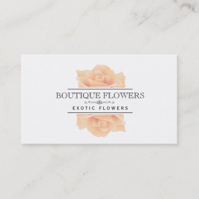 Boutique Flowers | Elegant, Classic Business Card (Front)