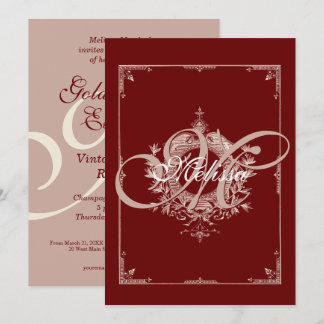 Boutique Grand Opening Invitation Elegant Vintage