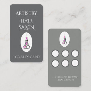 Boutique Hair Salon Business Loyalty Card