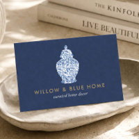 Boutique Home Decor Shop Ginger Jar Logo Blue