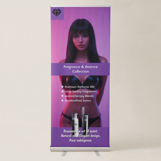 Boutique Perfume – Fully Customizable (B) Retractable Banner (Front)