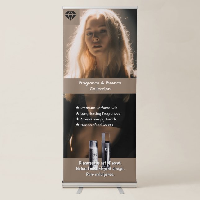 Boutique Perfume – Fully Customizable (C) Retractable Banner (Front)