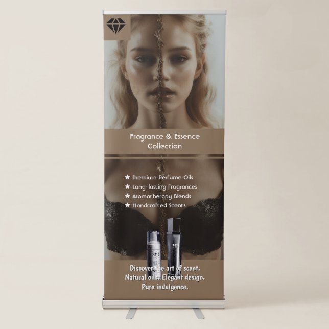 Boutique Perfume – Fully Customizable (D) Retractable Banner (Front)
